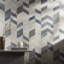 Elizabeth Sutton Meta 17x17 Chevron Glossy Glass Mosaic-941985677