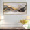 Impression sur toile encadrée or gris et or gris et vagues grises II - art mural moderne moderne