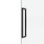 Porte de douche fixe et coulissante 78 po x 76 po, quincaillerie de tube carré, porte de douche en verre transparent, verre trempé de 3/8 po (10 mm), acier inoxydable, noir mat