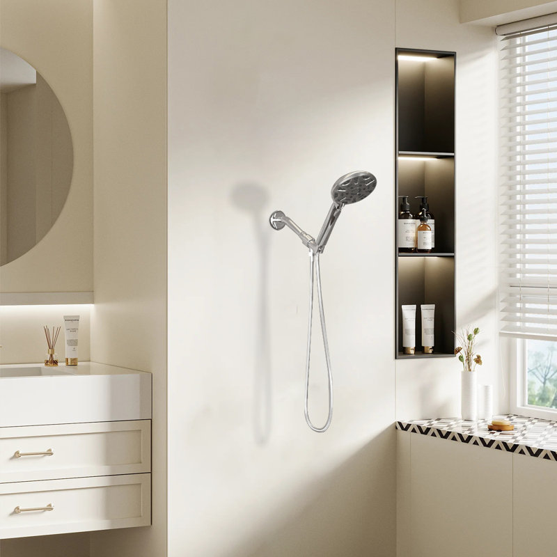 8-Function Single Handheld Shower, Chrome