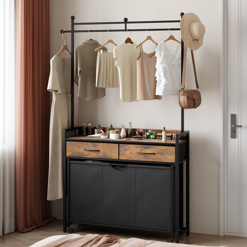 Plastic Laundry Cart with Wheels