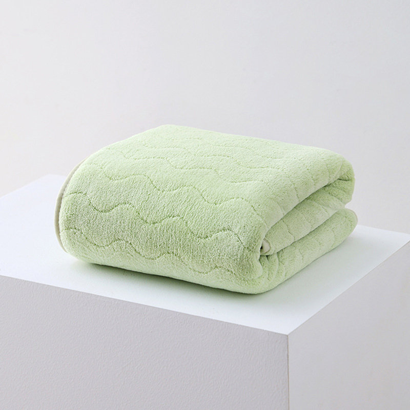 Grande serviette de bain douce et épaisse absorbante pour la salle de bain, serviette en polyester à séchage rapide pour la maison et le cadeau, vert 55,1 x 27,5 po
