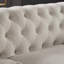Canapé Chesterfield en tissu beige (beige)-1476632338