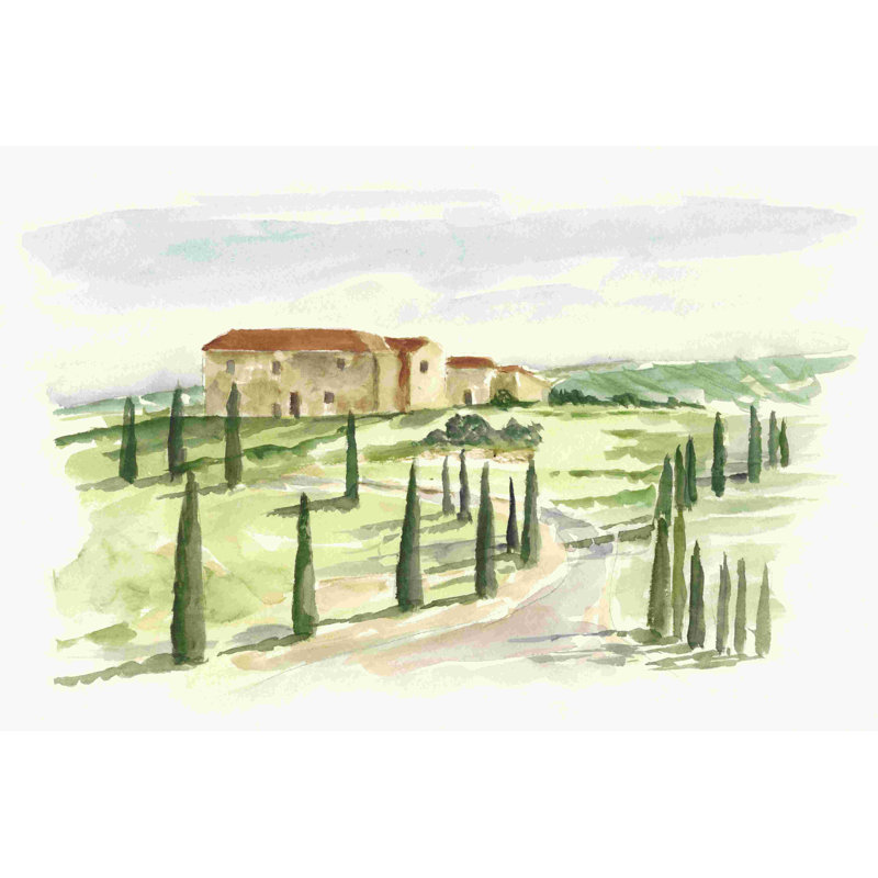 Aquarelle Villa Toscane I, H 8 po x l 12 po