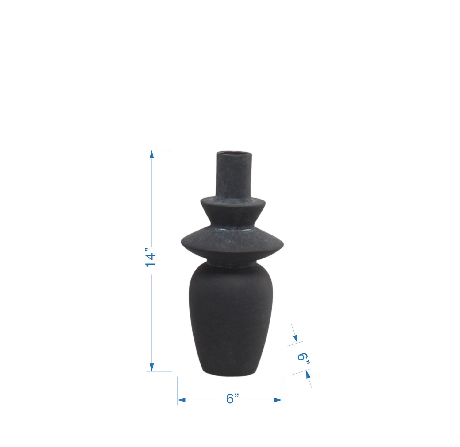 Fitzpatrick Ceramic Table Vase, Black