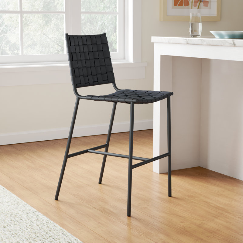 Cass 26" Counter Stool, Black, Black