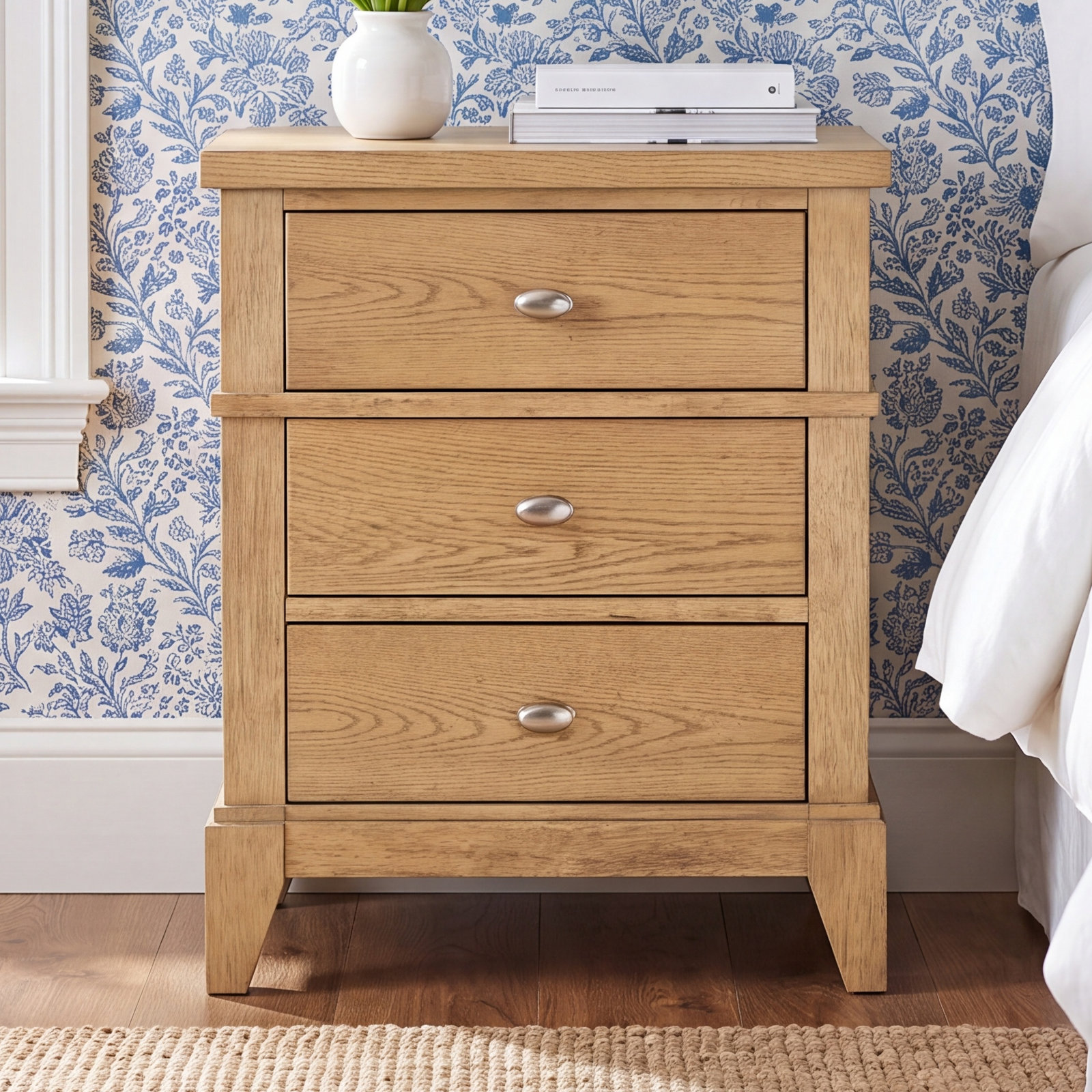 Today's Traditions 3-Drawer Nightstand with USB-C, Natural
