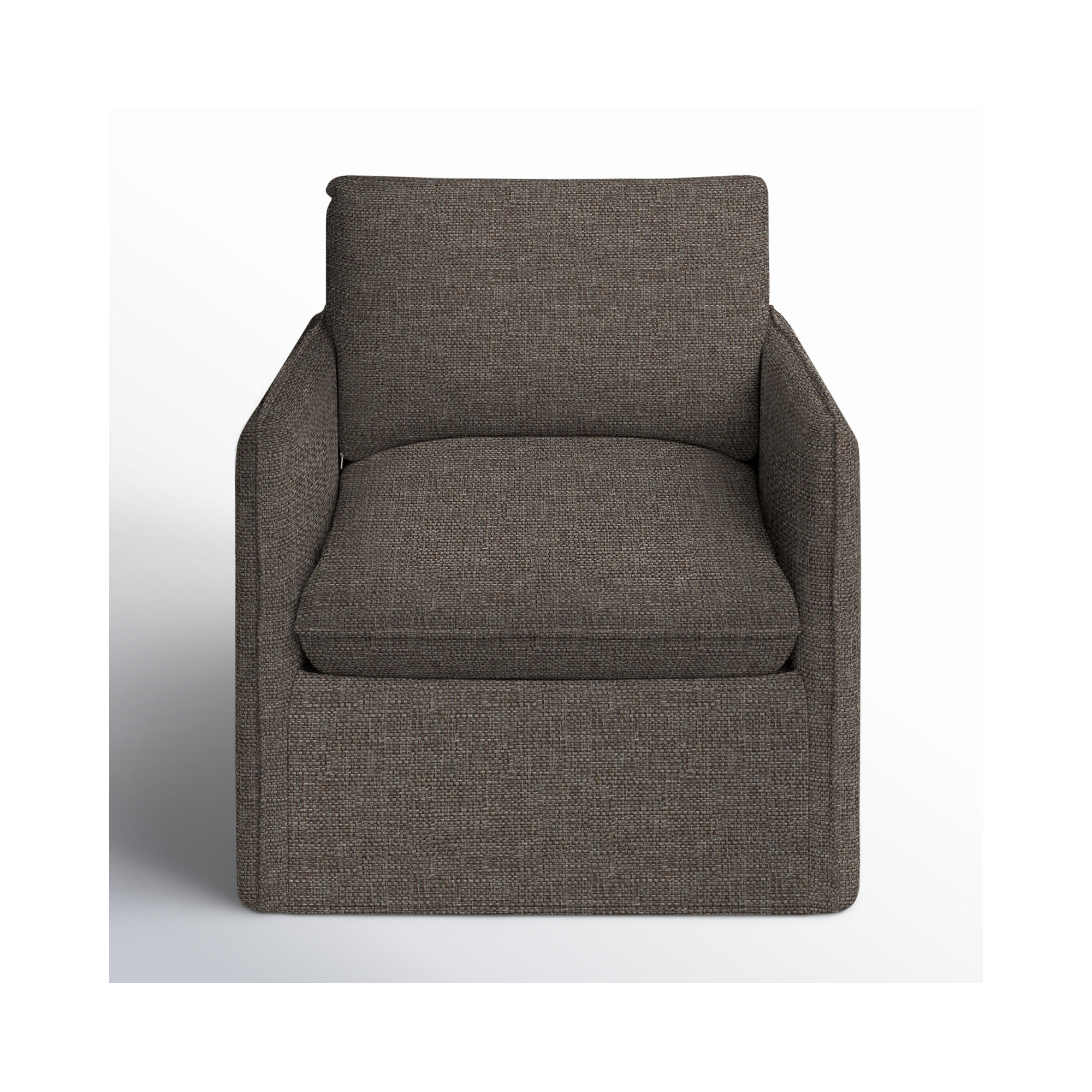 Bellatrix Slipcovered Armchair, Drusky Charcoal Sustain® Basketweave