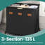 Panier à linge, panier à linge, 35,7 gallons Trieur de linge 3 sections, cadre en X pliable, organisateur de vêtements avec étiquettes personnalisables, salle de lavage, chambre à coucher, salle de bain