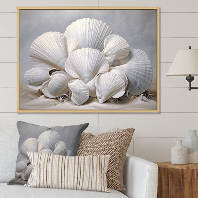 " Monochromatic White Seashells "