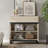 Modern 72" Tall Bookcase With 4 Drawers And Open Book Shelfs, Library Book Shelf With Storage Cabinet And Glass Doors, Wood Freestanding Bookshelves For Home Office, Living Room, Begie-640749684