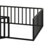 Structure de lit en métal avec clôture et porte-2089594398