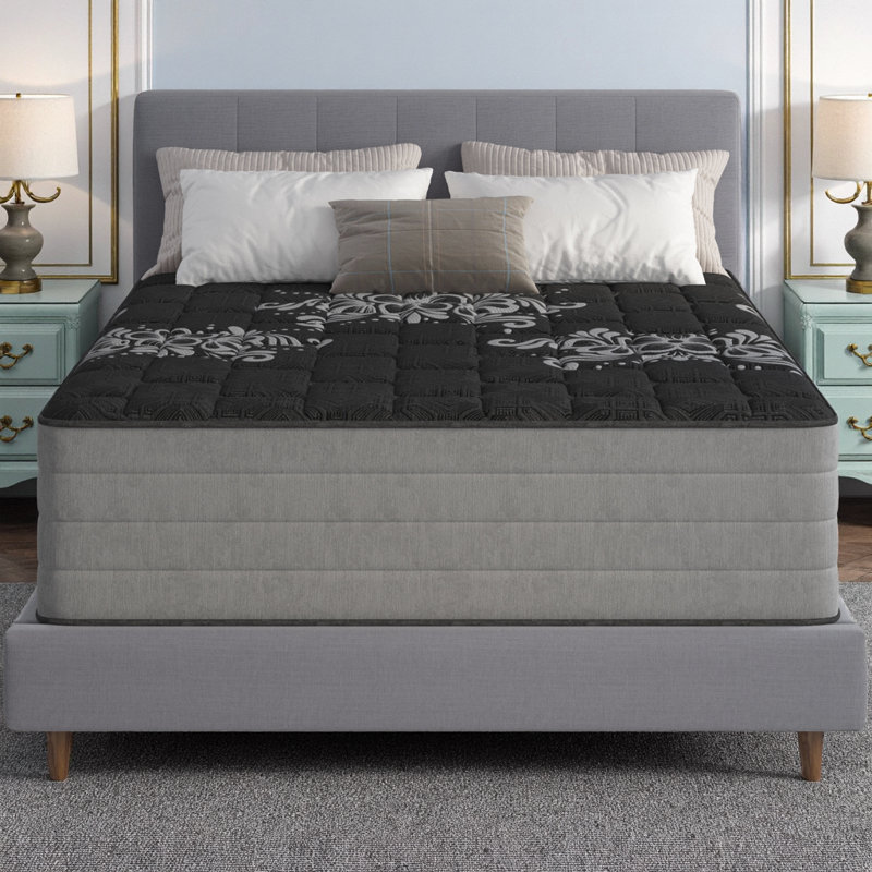 14" Heavy Duty Cooling Mattress - Firm/Medium Plush Quilted with Infused Copper Gel Layer & Reinforced Coils for Cool, Undisturbed Sleep | Twin to King Sizes | Made in USA
