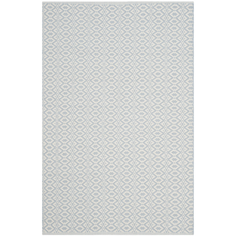 Whorton Hand Woven Cotton Ikat Rug, Rectangle 8' x 10'