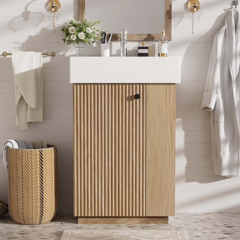 Meuble-lavabo 21,6 po avec lavabo en céramique