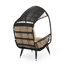 Siège de panier d'extérieur avec coussin confortable - et tissage élégant - Forme de chaise relaxante et élégante