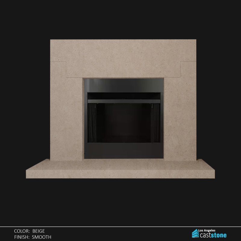 Amber Fireplace Surround, Beige Smooth