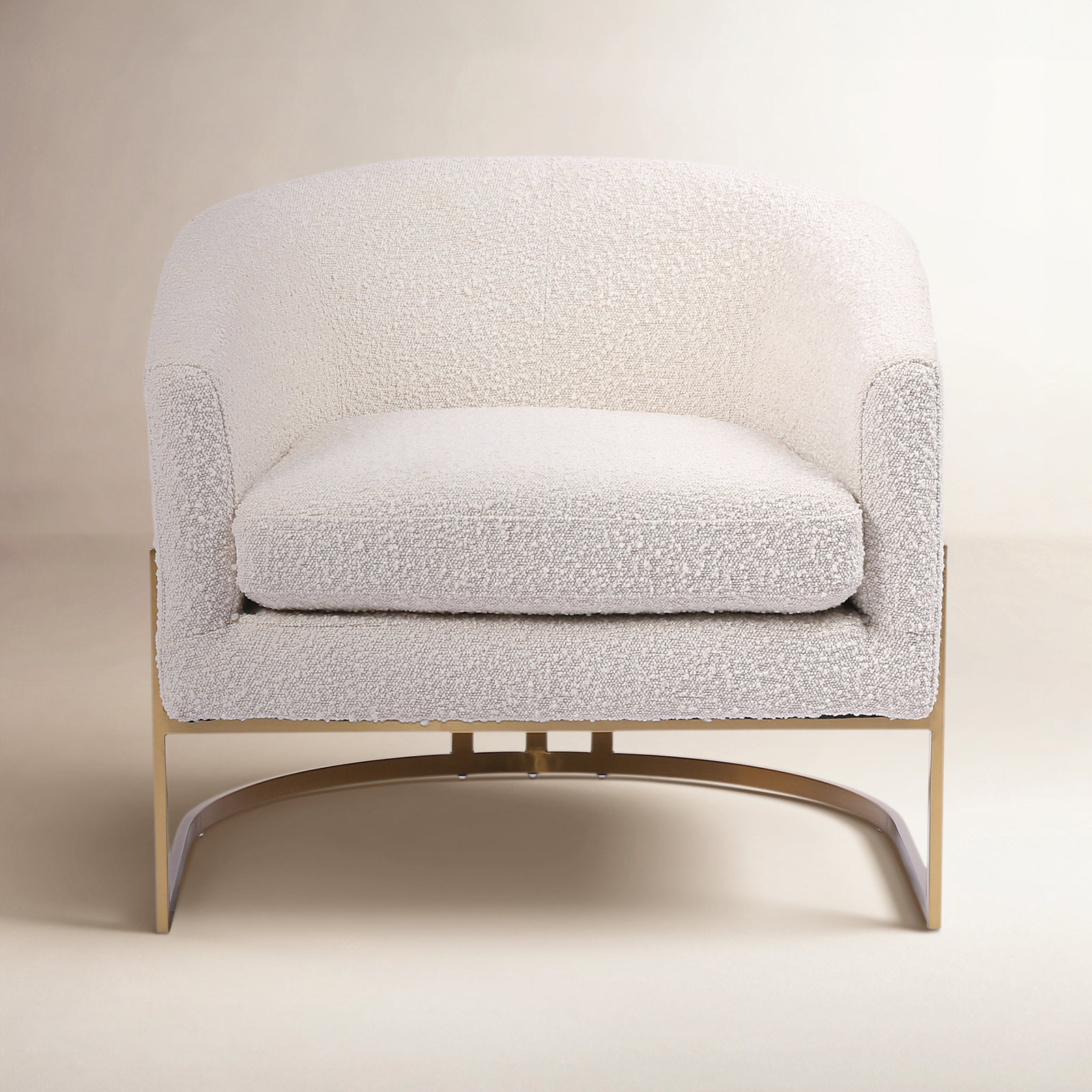 Salzburg Upholstered Barrel Chair, Knoll Natural Polyester Blend