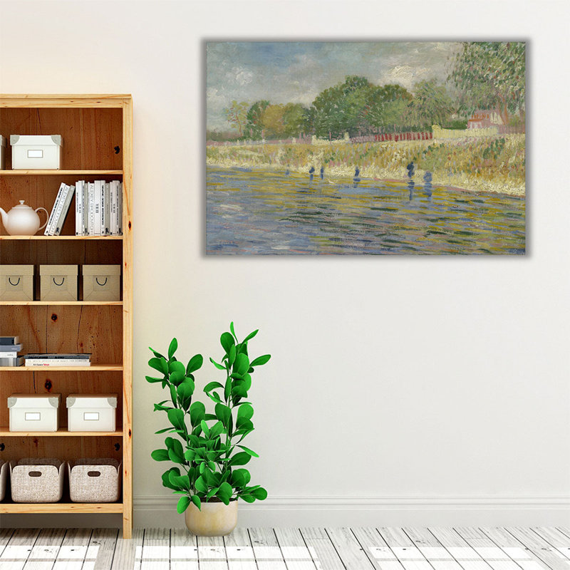 "Bank of the seine", 1887, reproduction d'art sur toile, H 32 po x l 48 po