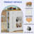 47" Large Portable Kitchen Island Dining Bar Kitchen Table with Drop Leaf and 2 Stools-133298363