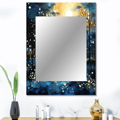 Blue River Reflections Of Serenity IV - Lake Mirror, miroir mural décoratif Lake House, reproduction d'art en métal