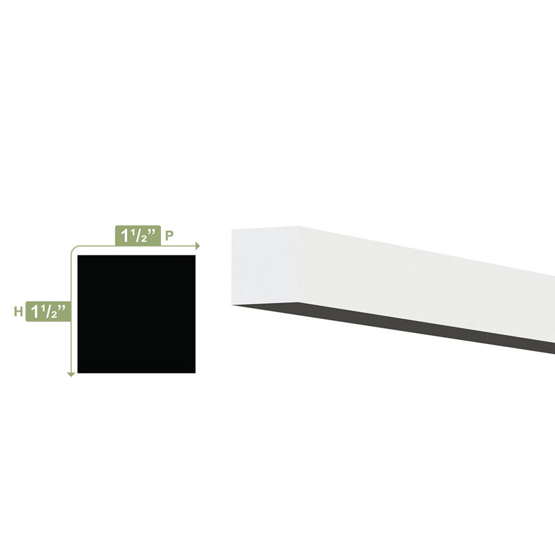 Moulure couronnée H 1 1/2 po x l 96 po x P 1 1/2 po