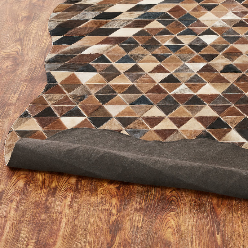 Jilla Cowhide Area Rug in Brown/Black, Novelty 9'6" x 13'