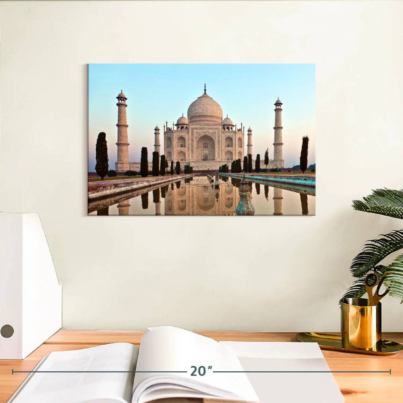 Ravi Taj Mahal au coucher du soleil, H 8 po x l 12 po