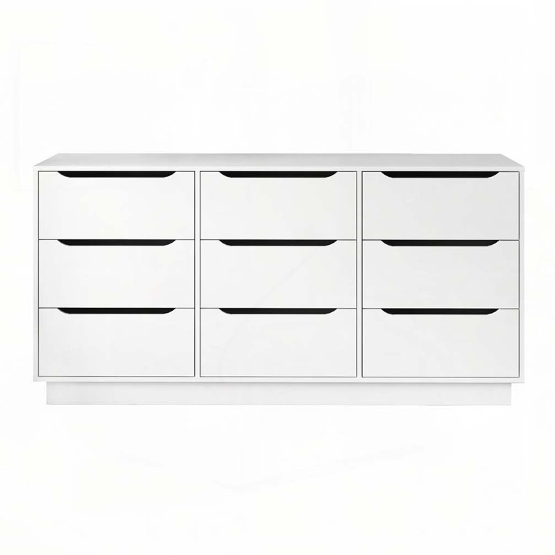 White 9 Drawer Dresser