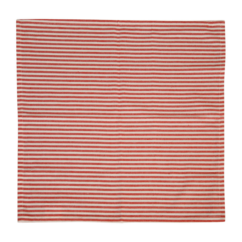 Cotton Stripe Dish Towel Kitchen Towel, Red/White