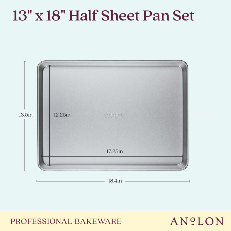 Pro-Bake Bakeware Aluminized Steel Half Sheet Baking Pan
