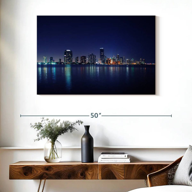 Nuit à l'horizon de Sirci à Miami, H 26 po x l 39 po
