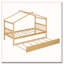 Lit en bois avec lit gigogne simple-121788100