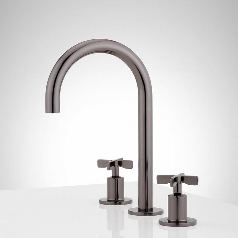 Vassor 1.2 GPM Widespread Bathroom Faucet, Gunmetal