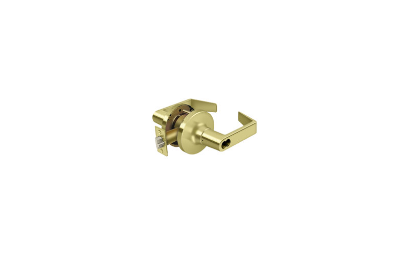 Deltana CL500FRCNC-3 Comm. Entry IC Core GR1, Clarendon Less CYL in Polished Brass