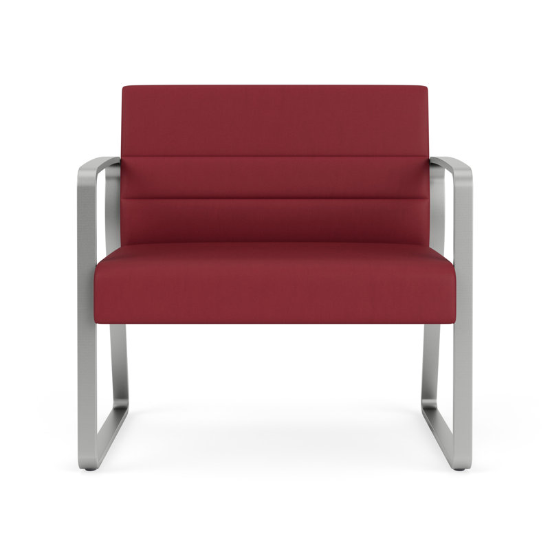 Chaise bariatique Waterfall, Argent, Vinyle Patriot Plus Bordeaux