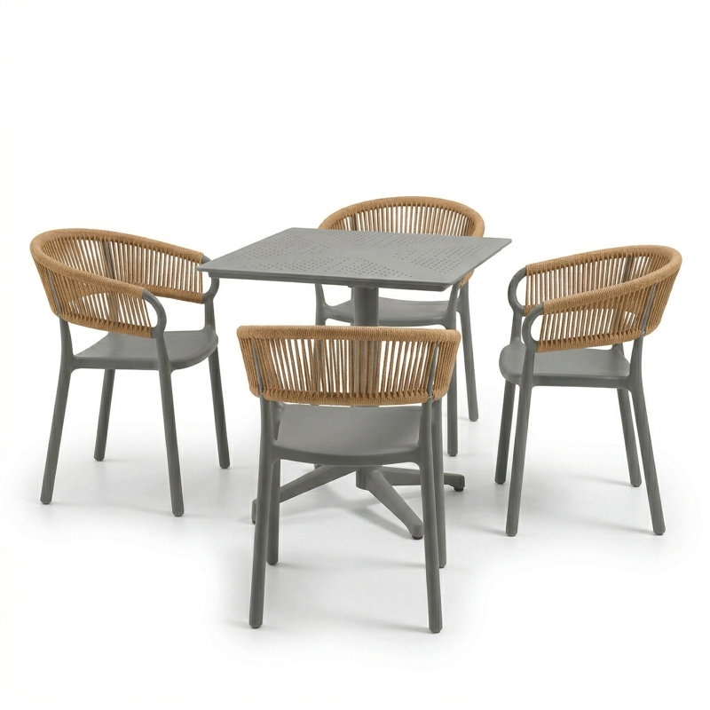 Plastic Patio Dining Set Table,