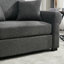 Fauteuil gris avec intérieur spacieux et coussins hauts, tissu en chenille surdimensionné de 44,5 po pour un salon de chambre à coucher moderne et large en chenille, housses de conception ergonomique amovibles-903252710