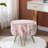 Markie Everly Quinn Round Faux Fur Ottoman-1088685090