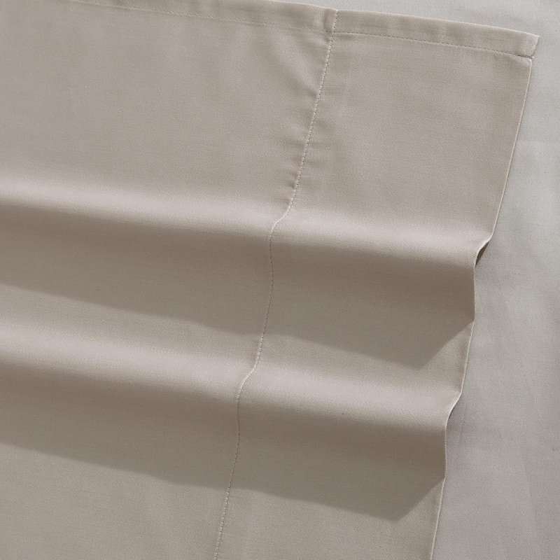 800 Thread Count Cotton Blend Sheet Set, Queen Sheet Set with 2 Pillowcases, Beige
