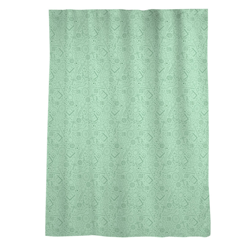 Panneau de rideau simple avec passe-tringle rpg window Avicia, vert