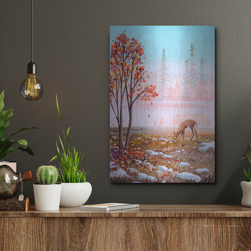 «Milli Pines» par Cindy Thornton, Millwood Pines, art mural en métal, H 16 po x l 12 po