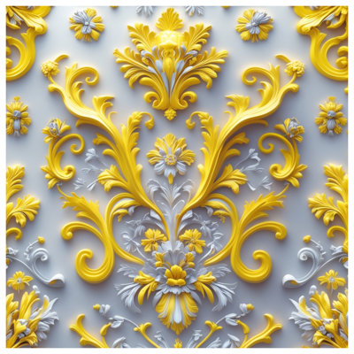 Édredon jaune à motif floral