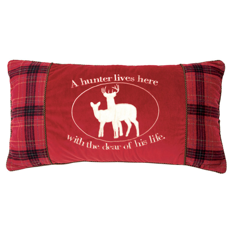 Embroidered Reversible Throw Pillow