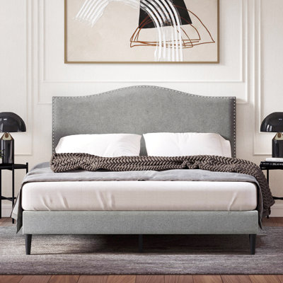 Salvaggio Upholstered Low Profile Platform Bed by Andover Mills