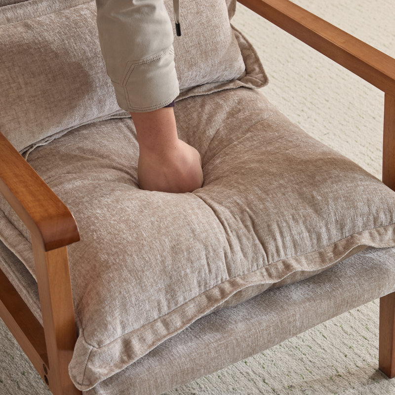 Chaise avec accoudoirs Masson Chenille, Chenille brun