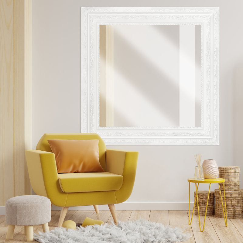 Miroir Elite, Blanc satiné, 49 po x 49 po