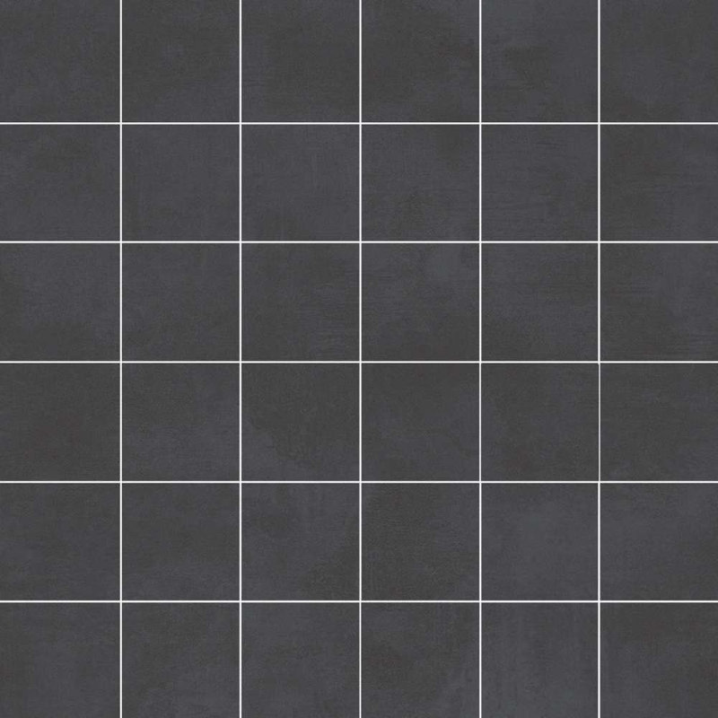 Studio 2" x 2" Matte Porcelain Mosaic Floor and Wall Tile, Black