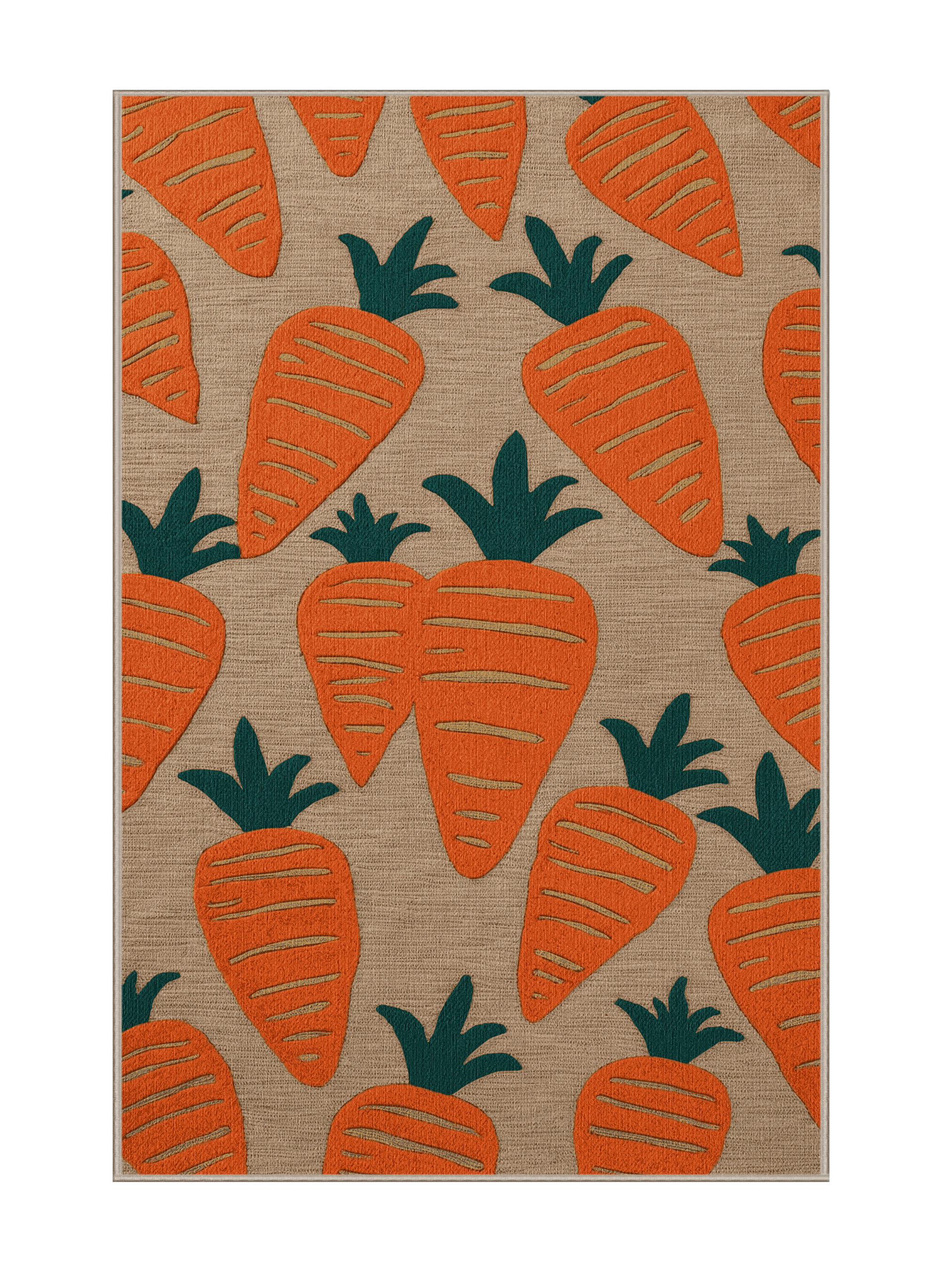 Dakota Fields Washable Carrot Vegetables Area Rug | Wayfair