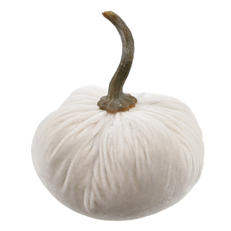 Velours citrouille, H 7,88 po x l 7 po x P 7 po, Crème